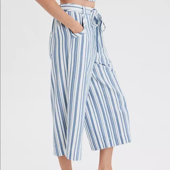 American Eagle High-Waisted Striped Culotte - Picture 3 of 3
